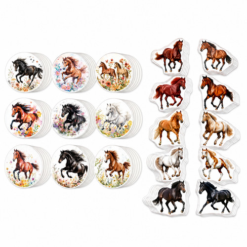 Pferde sticker 50x pferd - 50x,