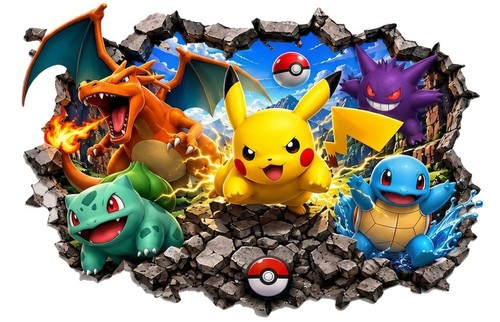 Pokemon wandtattoo wandsticker - pokemon,