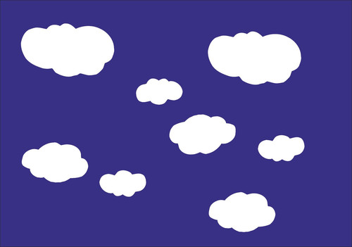 Wolken stück aufkleber - wolken, 8