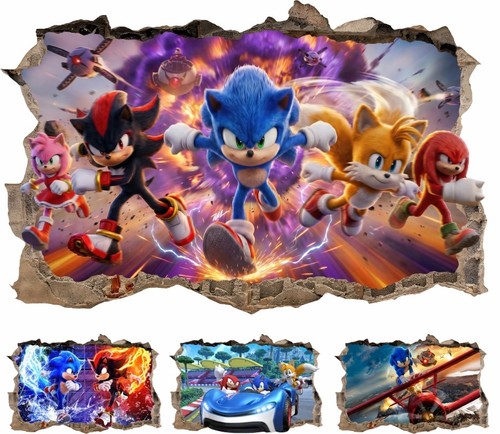 Sonic the hedgehog wandtattoo - hedgehog,