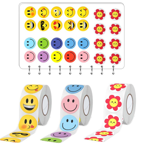 Rollen 1500 stück smiley - 3,