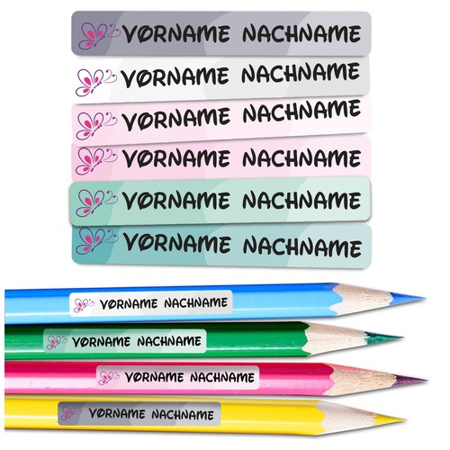 60x namensaufkleber wunschname - 60x,