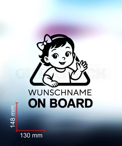 Baby board wunschname auto - baby, on