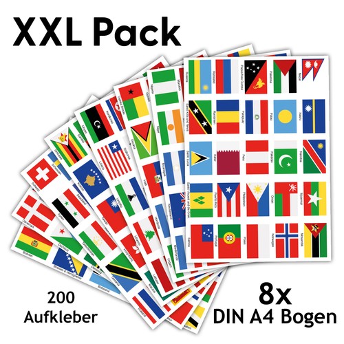 200 länderfahnen flaggen - länderfahnen,
