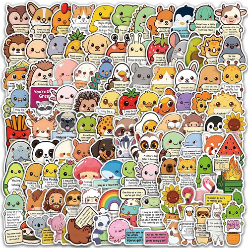 100 stück tier sticker set - 100,