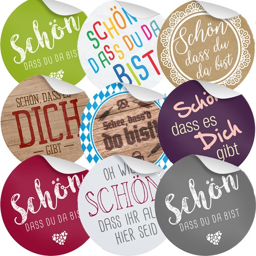 24x sticker aufkleber schön - 24x,