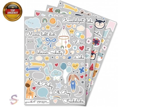 Aufkleber set für kinder und - aufkleber-set,