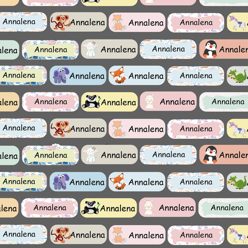 Namensaufkleber 35x12mm kinder - 35x12mm,