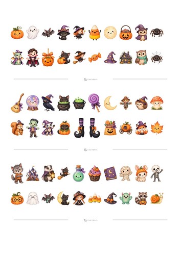 Süße halloween sticker - halloween, sticker/