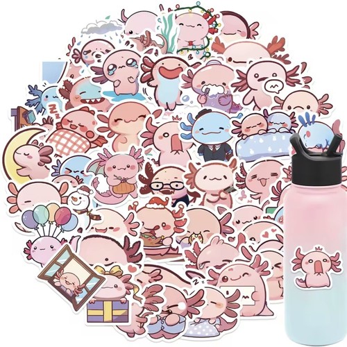 50x axolotl sticker cute - 50x,