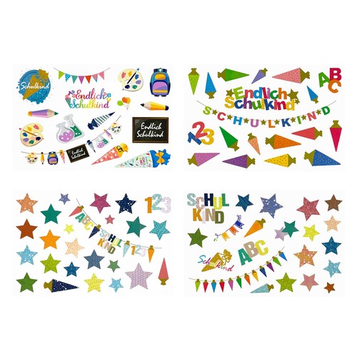 Sticker set endlich schulkind - endlich,