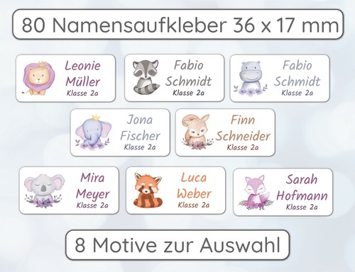 Namensaufkleber 17 mm - namensaufkleber, x