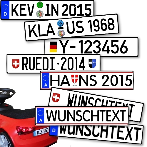 Wunsch kennzeichen aufkleber - wunsch,