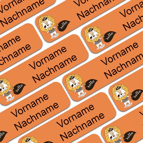 80x namensaufkleber mit - 80x,