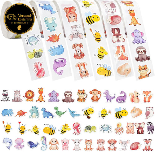 Sticker tiere 3000 stück - sticker,