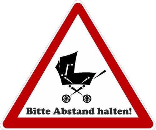 Aufkleber kinderwagen bitte - 1,